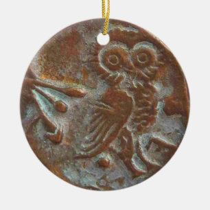 Athens Owl Keramisch Ornament