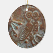 Athens Owl Keramisch Ornament (Links)