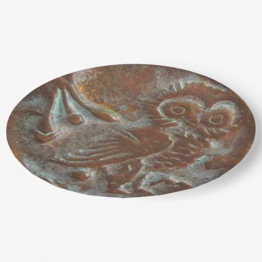 Athens Owl Papieren Bordje (Gekanteld)