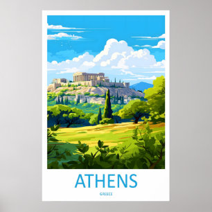 Athens Park Ski Nationaal Poster Reis Vintage