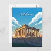 Athens Parthenon Briefkaart (Voorkant / Achterkant)