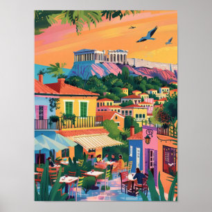 Athens Print Athene Illustratie Griekenland Reis P