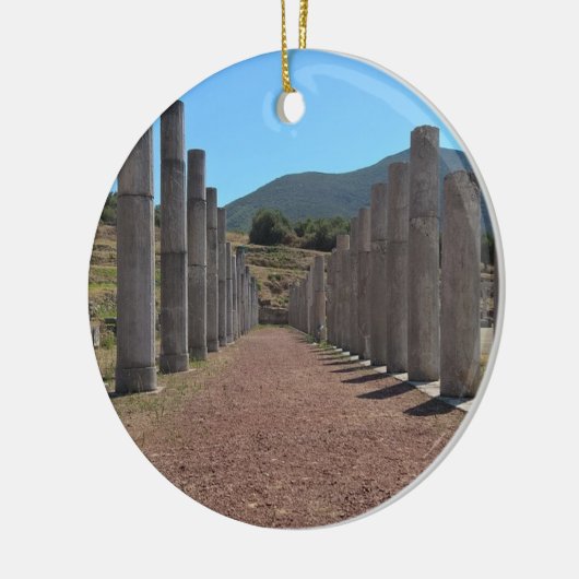 Athens Schilderachtig kerstversiering Keramisch Ornament (Links)