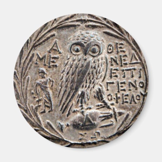 Athens Silver Tetradrachme Magneet (Voorkant)