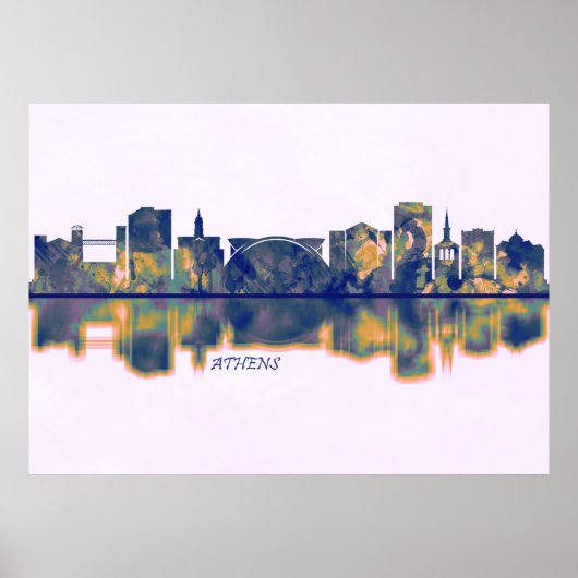 Athens Skyline Poster (Voorkant)