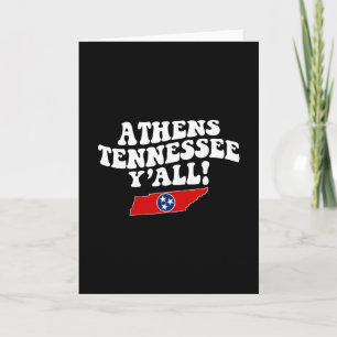 Athens Tennessee Y'all Tn Zuidelijke Vakantie Kaart