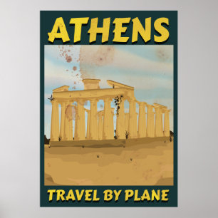 Athens vintage-poster poster