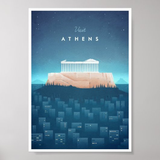 Athens Vintage Travel Poster (Voorkant)