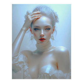 Ätherisch Elegante Schönheit im Pastellglanz Foto Afdruk