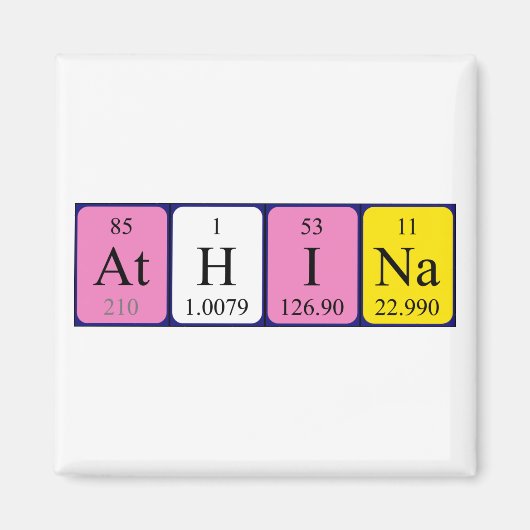 Athina periodiek table name magnet magneet (Voorkant)
