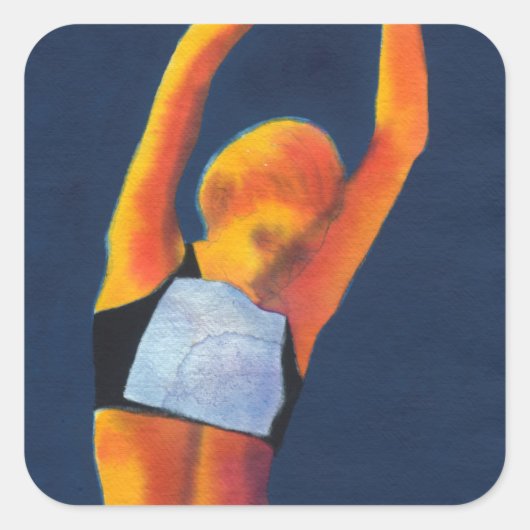 Athlete 2011 vierkante sticker (Voorkant)