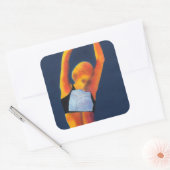 Athlete 2011 vierkante sticker (Envelop)