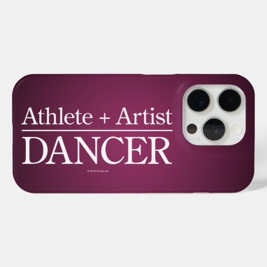 Athlete + Artist = Dancer Case-Mate iPhone Case (Achterkant (horizontaal))