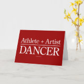 Athlete + Artist = Dancer Kaart (Gele Bloem)