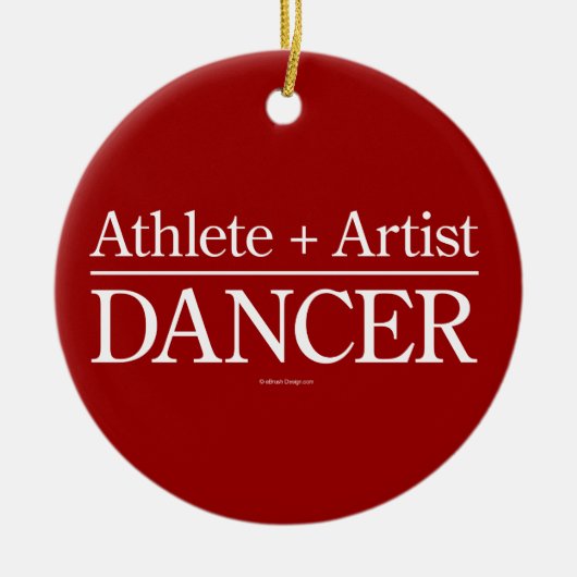 Athlete + Artist = Dancer Keramisch Ornament (Voorkant)