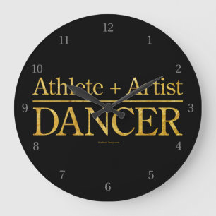 Athlete + Artist = Dancer Large Clock Grote Klok