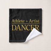 Athlète + Artiste = Danseuse (Gant de toilette)