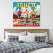 Athlete merk Citrus Crate Label Canvas Afdruk (Insitu (Slaapkamer))