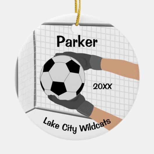 Athlete Soccer Goalie Ornament (Voorkant)