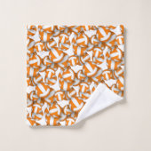 athlètes orange équipe couleurs volleyball nom du  (Gant de toilette)