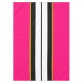 Athletic Bright Pink Black White Racing Stripes Tafelkleed (Voorkant)