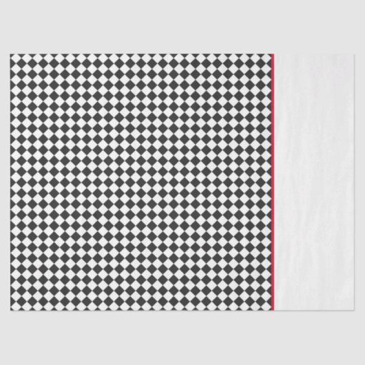 Athletic Checker Patroon Sport Team Kleuren Rood Tissuepapier (Voorkant)