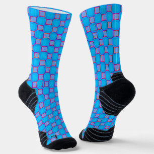 Athletic Crew Sock Licht Blauw Klassiek Ontwerp Sokken