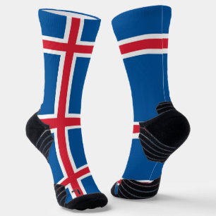 Athletic Crew Sock met de vlag van IJsland Sokken
