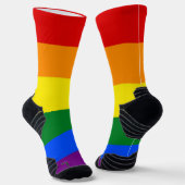 Athletic Crew Sock met regenboogvlag Sokken (Gebogen)