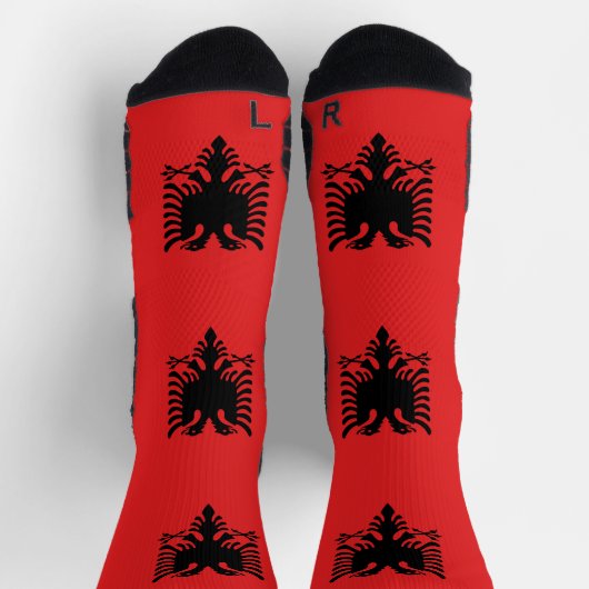 Athletic Crew Sock met vlag van Albanië Sokken (Top)