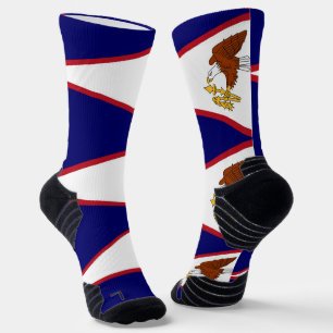 Athletic Crew Sock met vlag van American Samoa Sokken