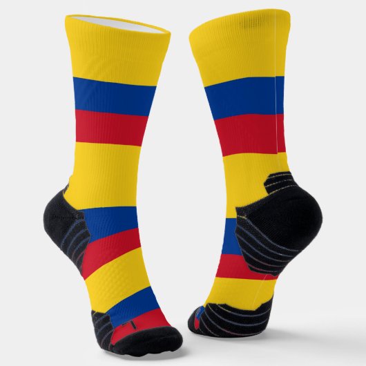 Athletic Crew Sock met vlag van Colombia Sokken (Gebogen)