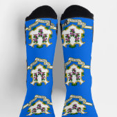 Athletic Crew Sock met vlag van Connecticut, VS Sokken (Top)