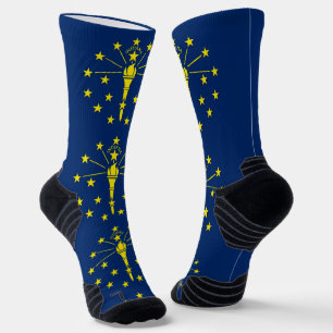 Athletic Crew Sock met vlag van Indiana, VS Sokken