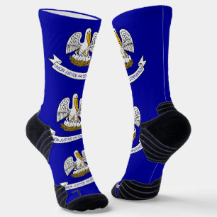 Athletic Crew Sock met vlag van Louisiana, VS Sokken