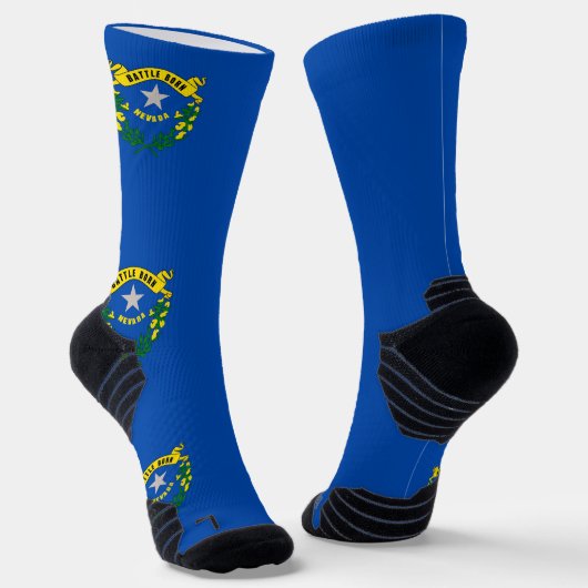 Athletic Crew Sock met vlag van Nevada Sokken (Gebogen)
