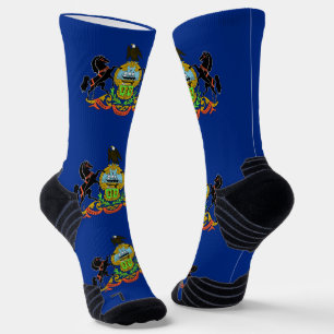 Athletic Crew Sock met vlag van Pennsylvania Sokken