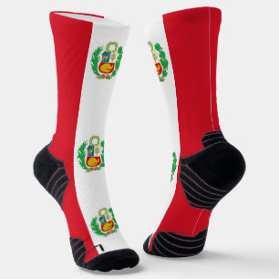 Athletic Crew Sock met vlag van Peru Sokken