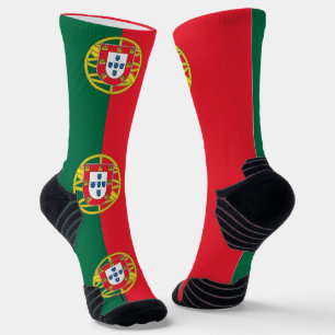 Athletic Crew Sock met vlag van Portugal Sokken