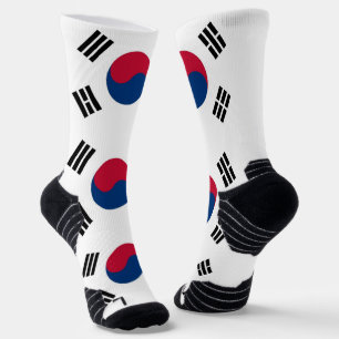 Athletic Crew Sock met vlag van Zuid-Korea Sokken