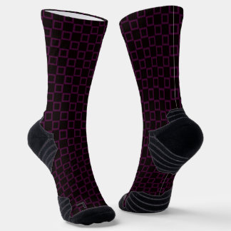 Athletic Crew Sock Paarse Violet Zwart Classic Sokken