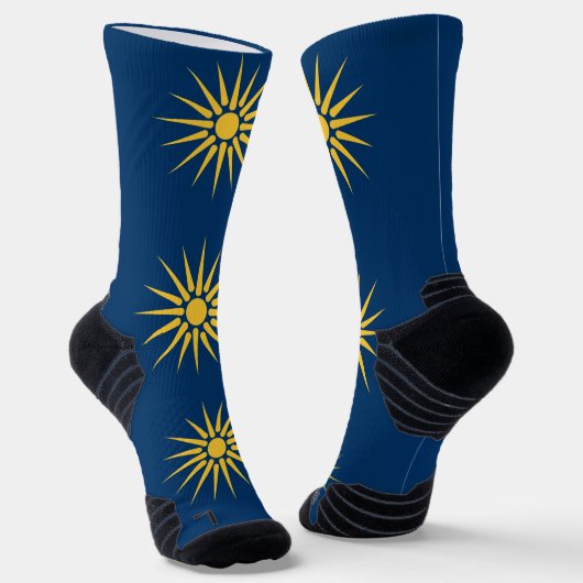Athletic Crew Sock with flag of Macedonia, Greece Sokken (Gebogen)