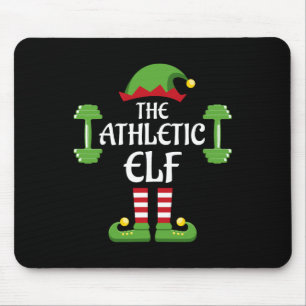 Athletic Elf Family Matching Group Kerstsport Muismat