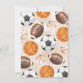 Athletic Sports Balls Boy Baby shower Invitation (Dos)