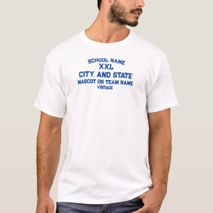  Athletic Team Name State School Number T-shirt