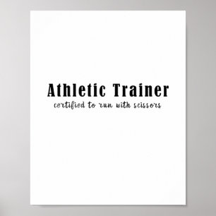 Athletic Trainer die gecertificeerd is om met een  Poster