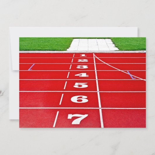 Athletics Running Track Invitation Kaart (Voorkant)