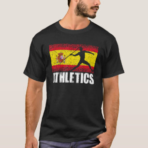 Athletics Sport Spain Vlag Spaans Javelin Throw T-shirt
