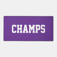 Athlétique Cool CHAMPS Texte Blanc Sur Violet Roya