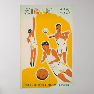 Athlétisme Poster vintage de loisirs
